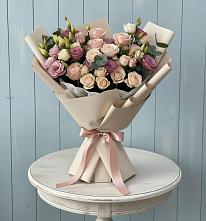 Букет цветов из:  Розы и Лизиантусы #REPLACE_PRED# Новокаякенте