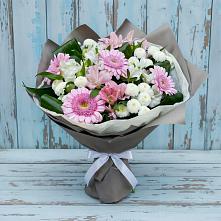 Букет цветов из:  Герберы, Альстромерии и Хризантемы #REPLACE_PRED# Новокаякенте