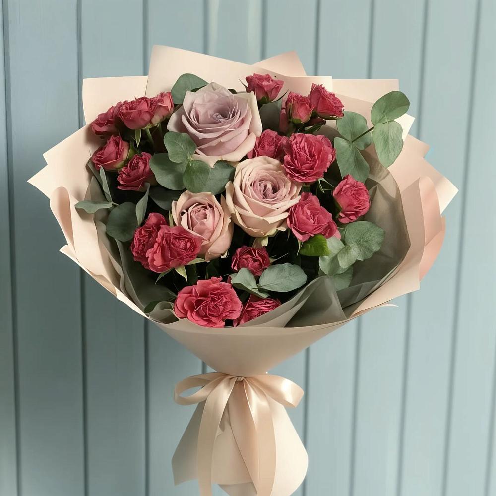 Букет цветов из: Гвоздики и Розы в Новокаякенте