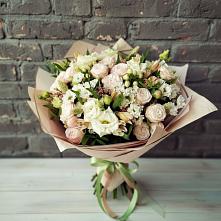 Букет цветов из:  Альстромерии, Розы и Хризантемы в Новокаякенте