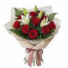 Букет цветов из:  Лилии и Розы в Новокаякенте