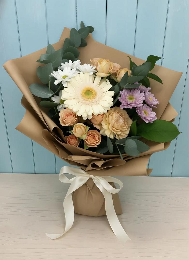 Букет цветов из: Герберы и Хризантемы в Новокаякенте