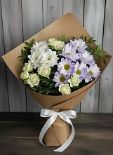 Букет цветов из:  Хризантемы и Розы в Новокаякенте