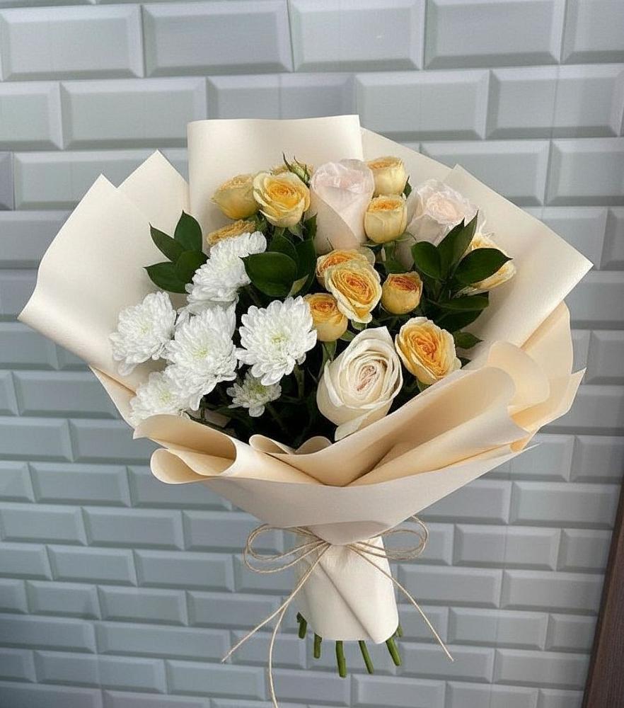 Букет цветов из: Розы и Хризантемы в Новокаякенте