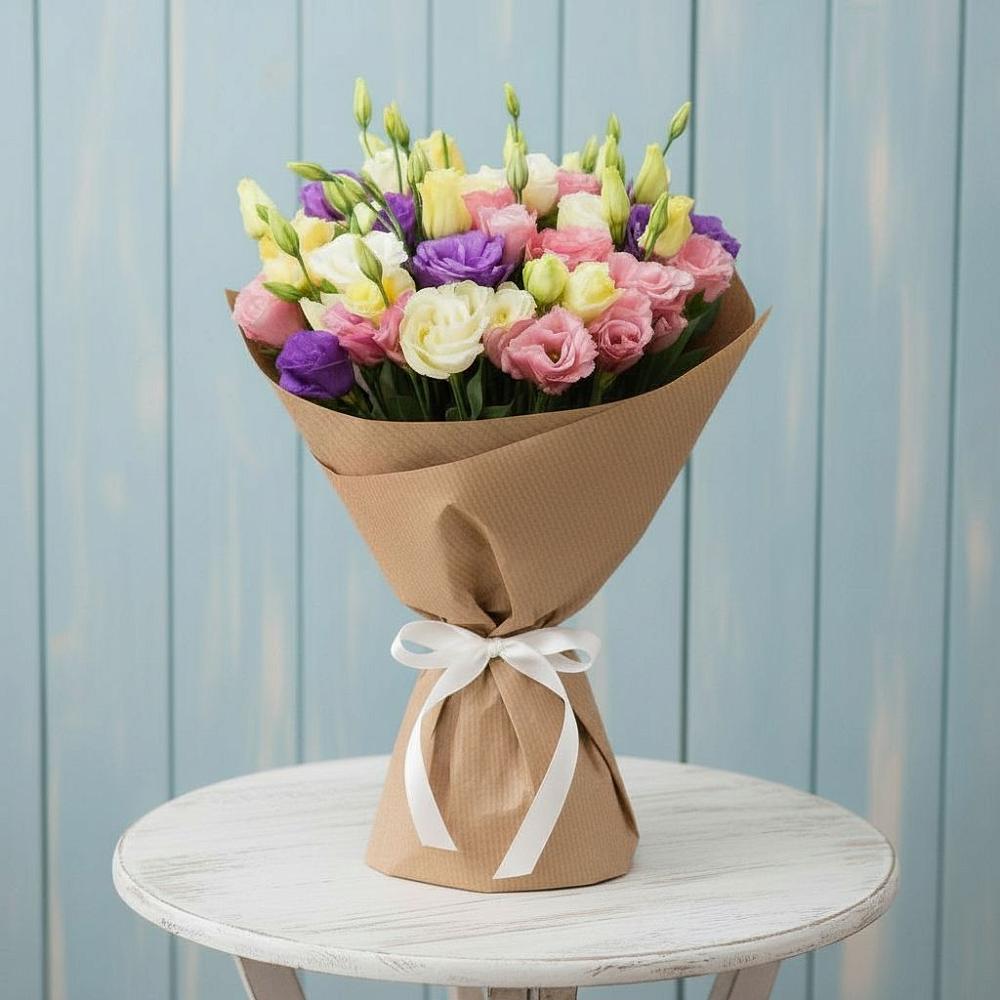 Букет цветов из: Лизиантусы в Новокаякенте