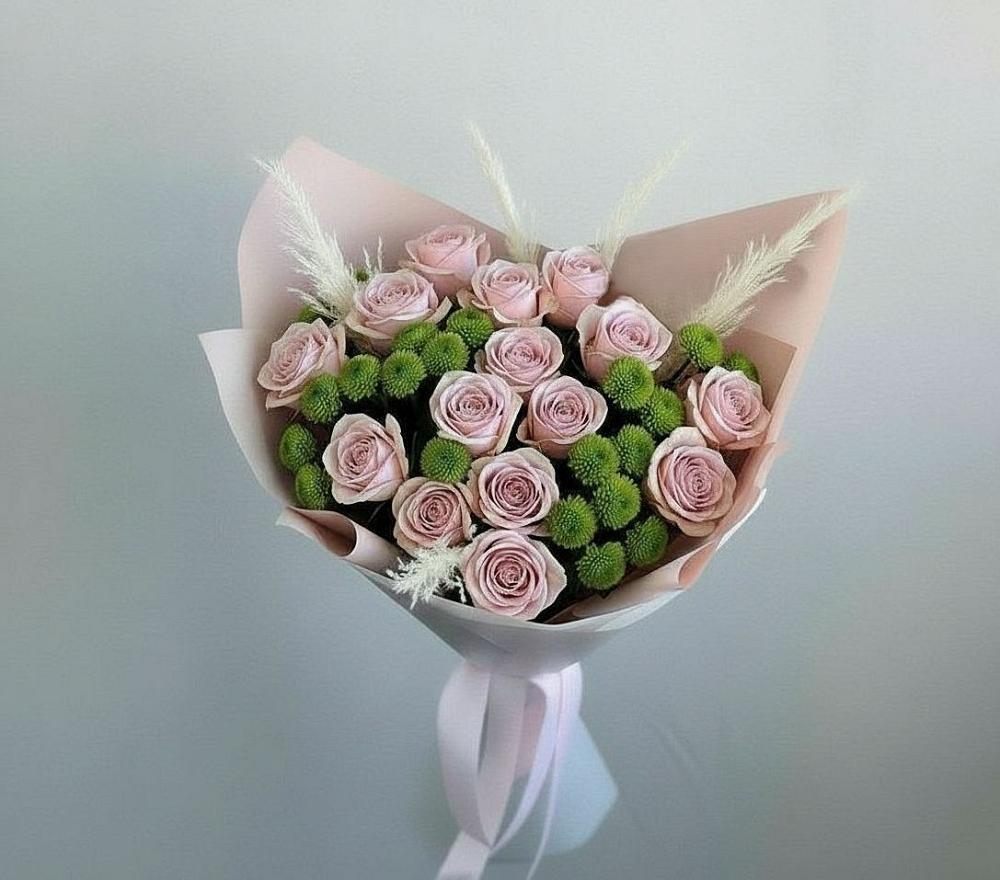 Букет цветов из: Розы и Хризантемы в Новокаякенте