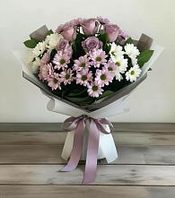 Букет цветов из:  Хризантемы и Розы в Новокаякенте