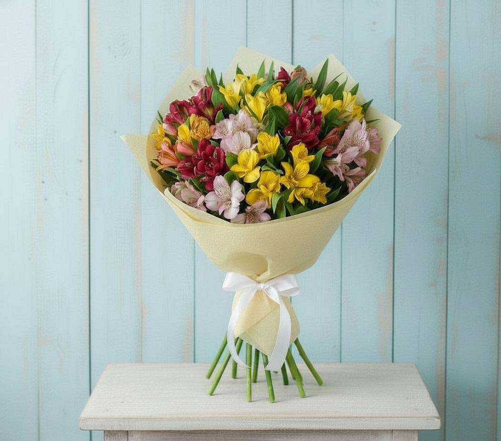 Букет цветов из: Альстромерии в Новокаякенте