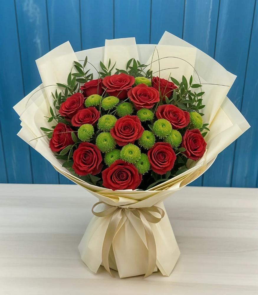 Букет цветов из: Розы и Хризантемы в Новокаякенте