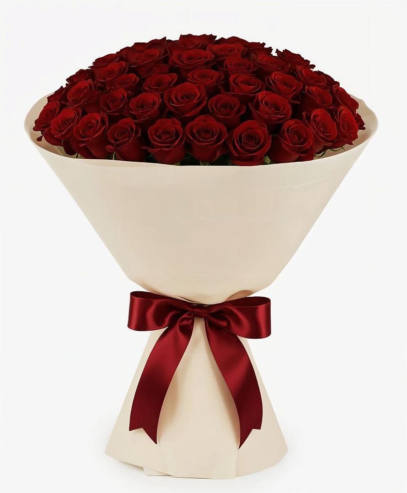 Букет 101 Бордовая роза Блэк Бакарра в Новокаякенте