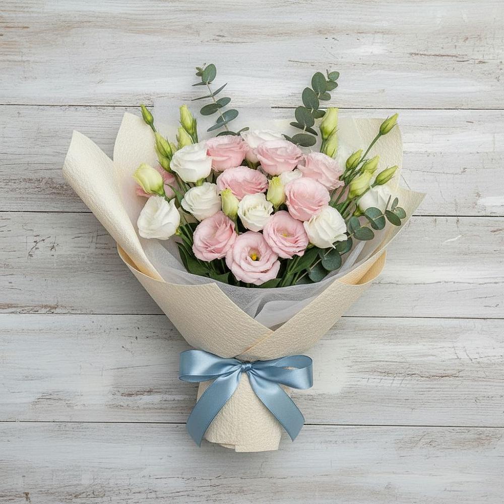 Букет цветов из: Лизиантусы в Новокаякенте